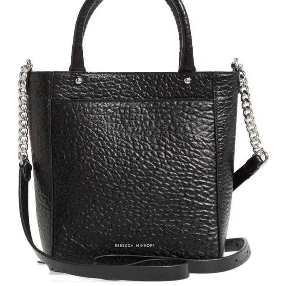 Rebecca Minkoff Handbags - New Rebecca Minkoff Chain Black Leather Tote Crossbody Bag